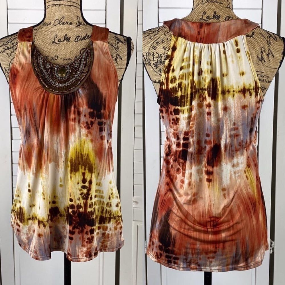 B .Wear Beaded Sleeveless Top - Size M